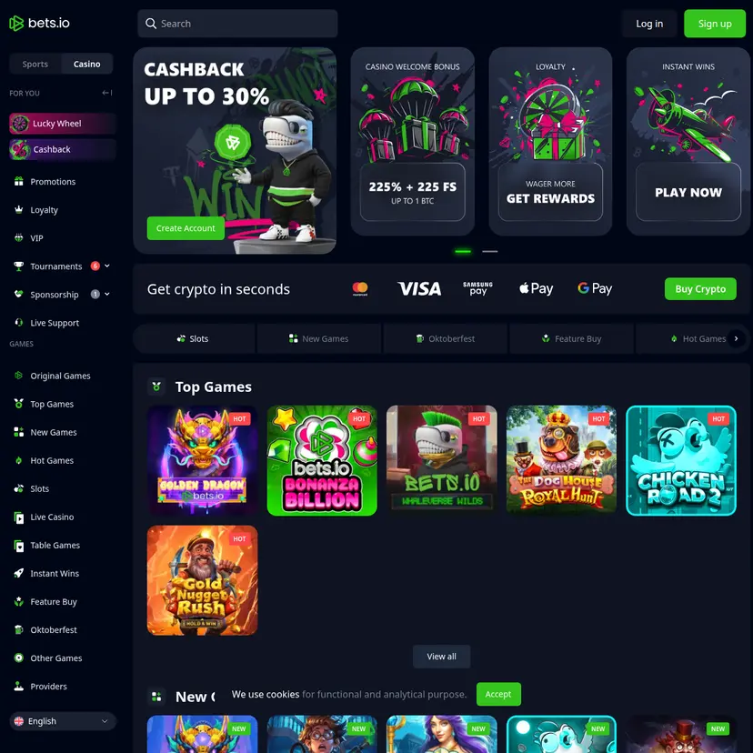 Bets.io forside og design