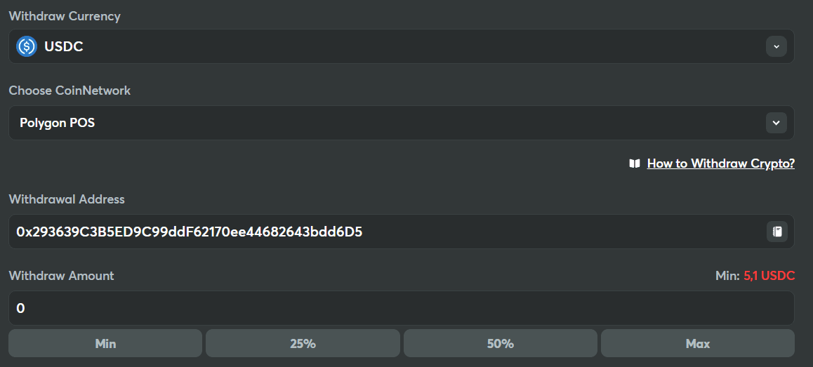 Uttak fra crypto casinoer