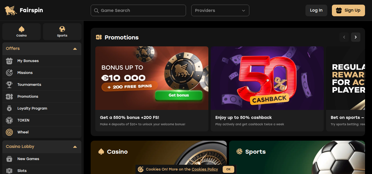 Fairspins utseende startside