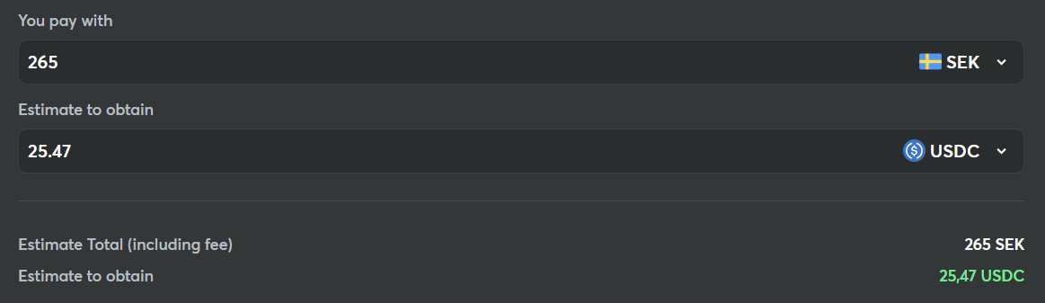 Kjøp krypto med fiat